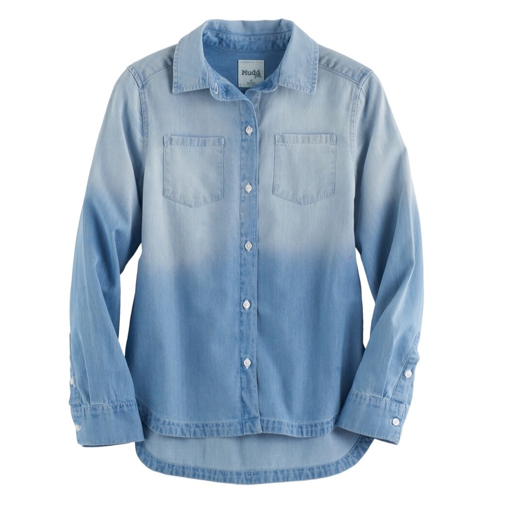 Mudd button front chambray shirt